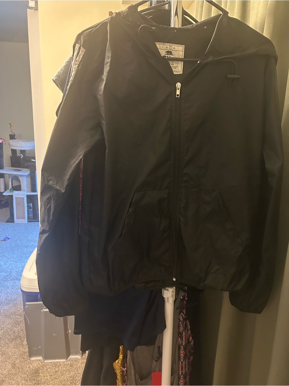 Reflex Women’s Black Hooded Windbreaker Jacket